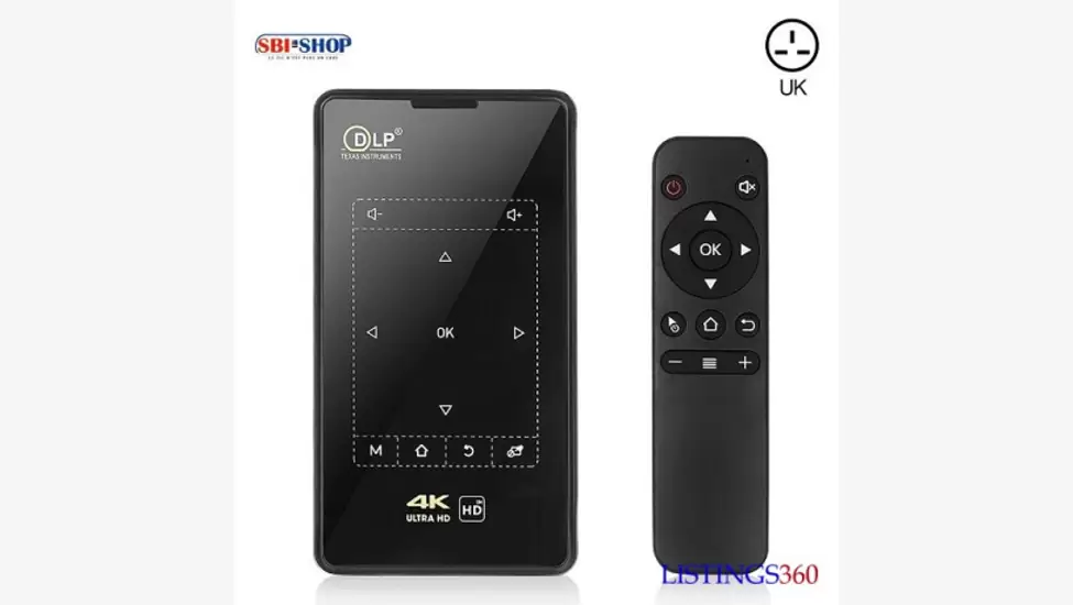 Dlp Vidéoprojecteur P09-II DLP Mini Portable Android 4K HD 1080P HDMI USB Wifi